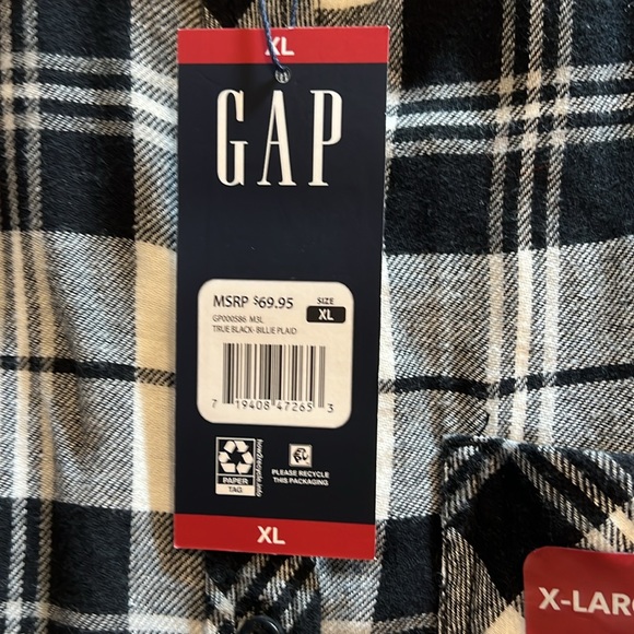 Gap! Extra Large Relaxed Fit Flannel Shirt - Picture 2 of 3